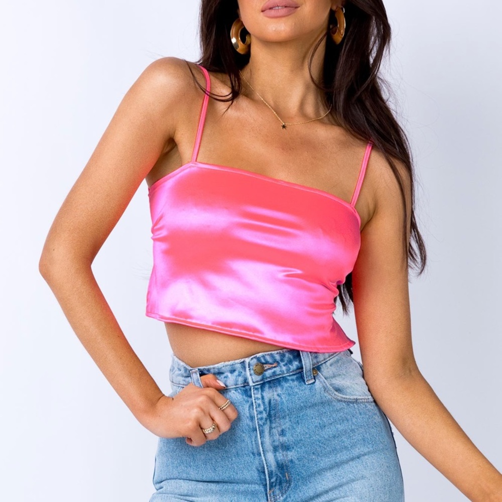 MOTEL CHAMPO TOP FLURO NEON PINK